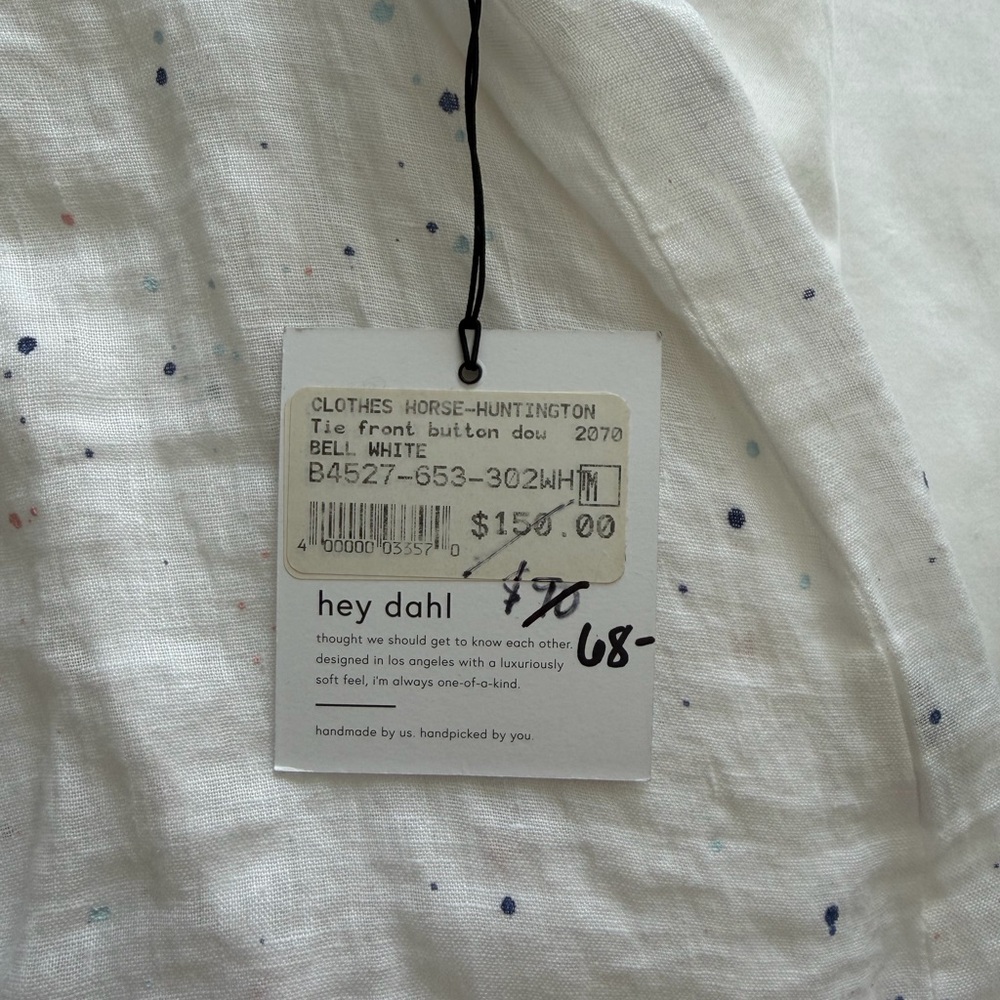 NWT Bella Dahl Linen blouse size M - Picture 5 of 6
